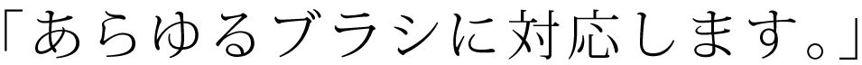 あらゆるブラシに対応します。