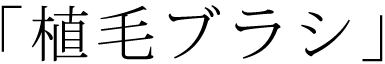 植毛ブラシ